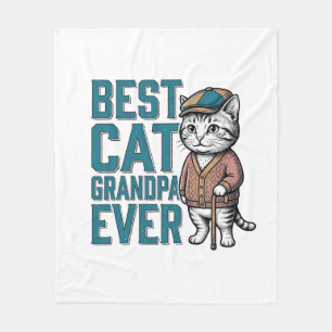 Bester Katzen-Opa Ever Vintage Katzen-Opa-Shirt De Fleecedecke