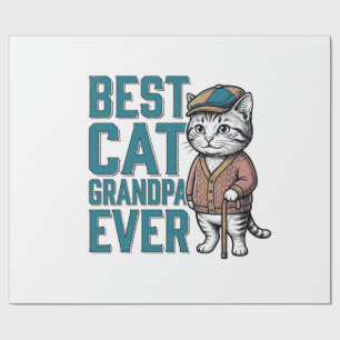 Bester Katzen-Opa Ever Vintage Katzen-Opa-Shirt De Geschenkpapier