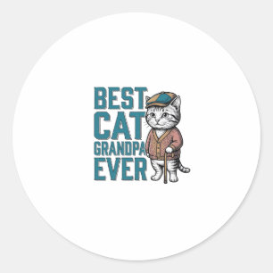 Bester Katzen-Opa Ever Vintage Katzen-Opa-Shirt De Runder Aufkleber