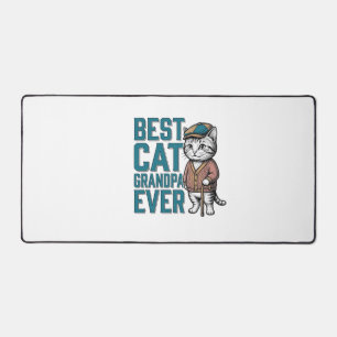 Bester Katzen-Opa Ever Vintage Katzen-Opa-Shirt De Schreibtischunterlage