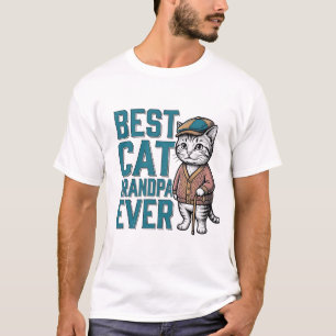 Bester Katzen-Opa Ever Vintage Katzen-Opa-Shirt De T-Shirt