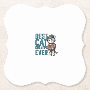 Bester Katzen-Opa Ever Vintage Katzen-Opa-Shirt De Untersetzer
