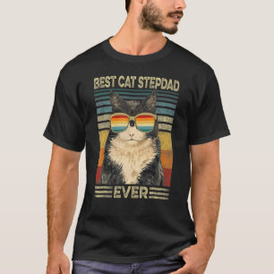 Bester Katzen-Stiefvater Aller Retro Vintage Katze T-Shirt