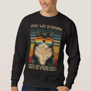 Bester Katzen-Stiefvater Aller Zeiten Retro Vintag Sweatshirt