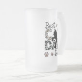 Bester Katzen-Vater je, Katzen-Vater-Leopard, Katz Mattglas Bierglas (VorderseiteRechts)