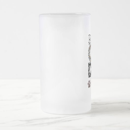 Bester Katzen-Vater je, Katzen-Vater-Leopard, Katz Mattglas Bierglas (Mittel)