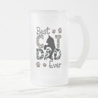 Bester Katzen-Vater je, Katzen-Vater-Leopard, Katz Mattglas Bierglas