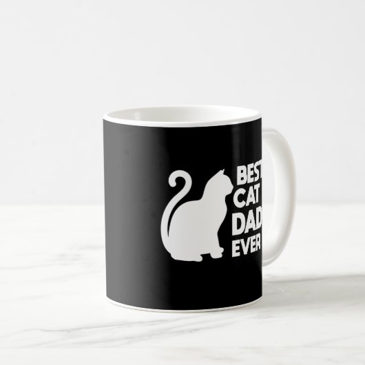Bester Katzen-Vater-überhaupt niedlicher Kaffeetasse (VorderseiteRechts)