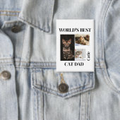 Bester Katzendaddy der Welt - Personalisiertes Nam Button (Insitu)