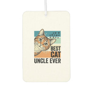 Bester Katzenonkel überhaupt Vintage Katzenliebhab Autolufterfrischer