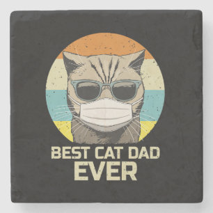 Bester Katzenpapa Aller Zeiten Sonnenbrille Gesi Steinuntersetzer