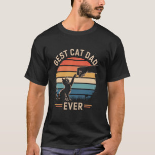 Bester Katzenpapa aller Zeiten, stoß die Faust Ret T-Shirt