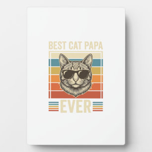 Bester Katzenpapa Aller Zeiten Vintage Katzen Shir Fotoplatte