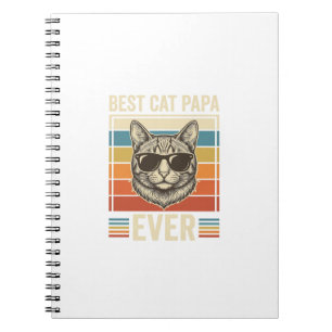 Bester Katzenpapa Aller Zeiten Vintage Katzen Shir Notizblock