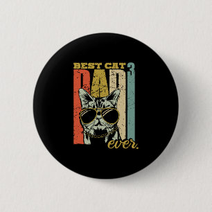 Bester Katzenpapa ever drei Katzen dreifacher Katz Button