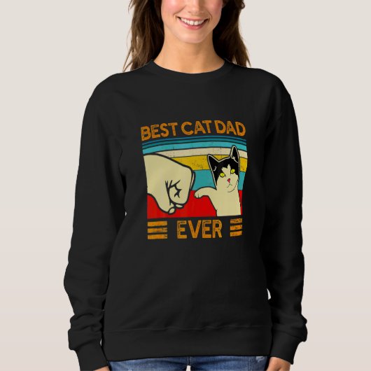 Bester Katzenpapa ever Katzenvater Daddy Sweatshirt (Vorderseite)