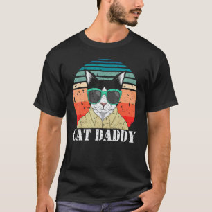 Bester Katzenpapa Vintage abgenutzt T-Shirt