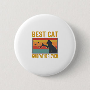 Bester Katzenpate Ever Vintage Katze Vektor Design Button