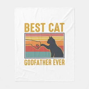 Bester Katzenpate Ever Vintage Katze Vektor Design Fleecedecke