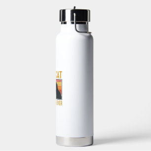 Bester Katzenpate Ever Vintage-Katze Vektordesign_ Trinkflasche