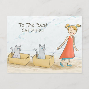 Bester Katzensitter Postkarte
