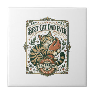 Bester Katzenvater Aller Katzenmutter Vater Eltern Fliese