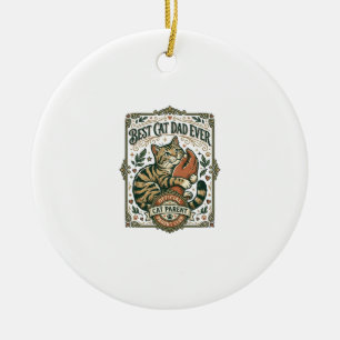 Bester Katzenvater Aller Katzenmutter Vater Eltern Keramik Ornament