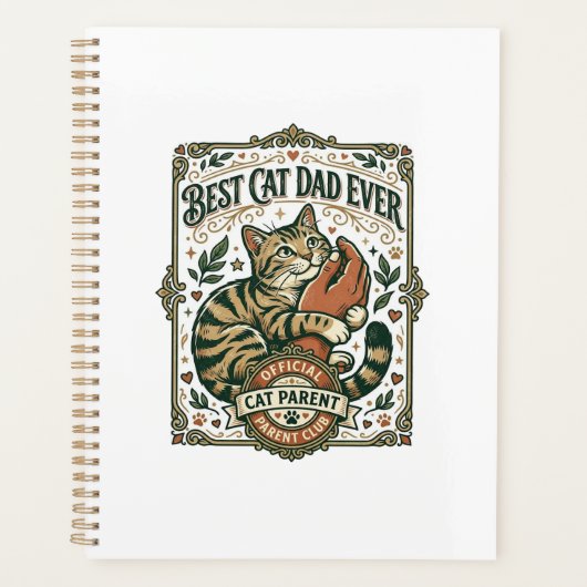 Bester Katzenvater Aller Katzenmutter Vater Eltern Planer (Vorderseite)