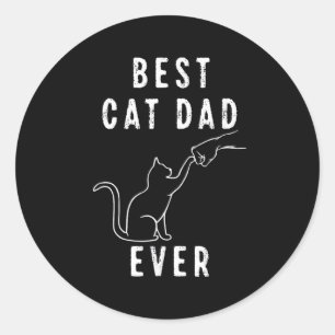 Bester Katzenvater Aller Katzenpapa Pfote Faust Sc Runder Aufkleber