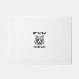 Bester Katzenvater Aller Patriotischer Vintage Kat Fußmatte