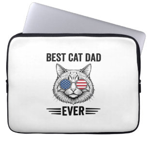 Bester Katzenvater Aller Patriotischer Vintage Kat Laptopschutzhülle