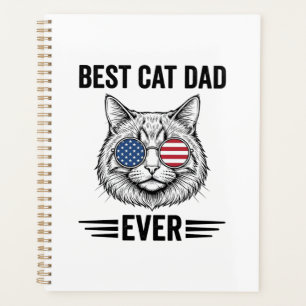 Bester Katzenvater Aller Patriotischer Vintage Kat Planer