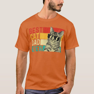 Bester Katzenvater Aller Retro Vintage Tier Tierli T-Shirt