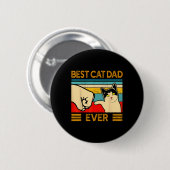 Bester Katzenvater Aller Vaterschaftstag-Geschenk  Button (Vorne & Hinten)