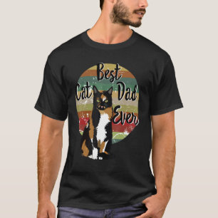 Bester Katzenvater Aller Zeiten Calico Vatertagsge T-Shirt