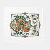 Bester Katzenvater Aller Zeiten Katzenmutter Vater Fleecedecke (Vorderseite (Horizontal))