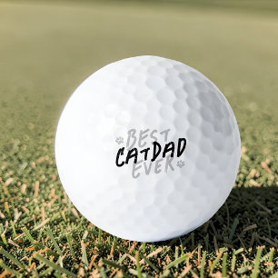 Bester Katzenvater Aller Zeiten Modernes Schwarz u Golfball