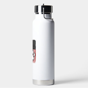Bester Katzenvater aller Zeiten Patriotisches Pfot Trinkflasche