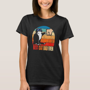 Bester Katzenvater aller Zeiten Pfoten Faustschlag T-Shirt