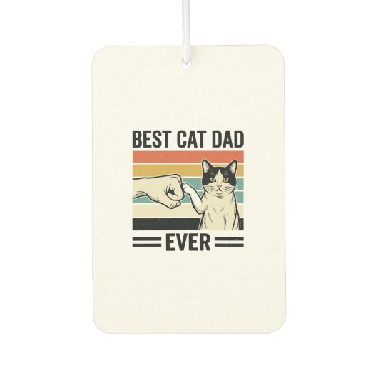 Bester Katzenvater aller Zeiten Retro-Katze Fausts Autolufterfrischer (Vorderseite)