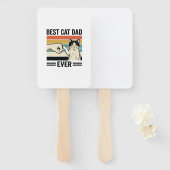 Bester Katzenvater aller Zeiten Retro-Katze Fausts Fächer (Vorne und Hinten)