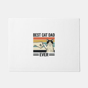 Bester Katzenvater aller Zeiten Retro-Katze Fausts Fußmatte