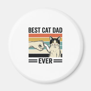 Bester Katzenvater aller Zeiten Retro-Katze Fausts Magnet
