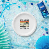 Bester Katzenvater Aller Zeiten Retro Katzen Faust Pappteller (Party)