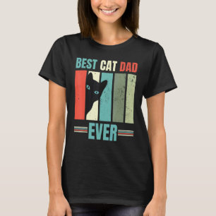 Bester Katzenvater Aller Zeiten Retro Vintage Graf T-Shirt