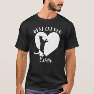 Bester Katzenvater Aller Zeiten Süße Schwarze Katz T-Shirt