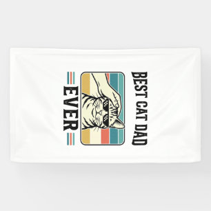 Bester Katzenvater Aller Zeiten Vintage Katzenlieb Banner
