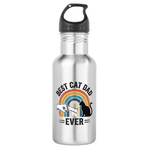 Bester Katzenvater Aller Zeiten Vintage Katzenlieb Edelstahlflasche