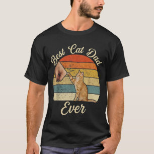 Bester Katzenvater Aller Zeiten Vintage Lustiger K T-Shirt