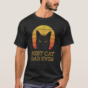 Bester Katzenvater Aller Zeiten Vintage Lustiger K T-Shirt